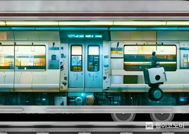 ‘서브웨이 시냅스(Subway Synapse)’ 일부 장면 이미지. 서울의 첨단성과 기술적 모습을 보여주는 영상 장면 일부 2023.08.30 (출처 : KAIST)