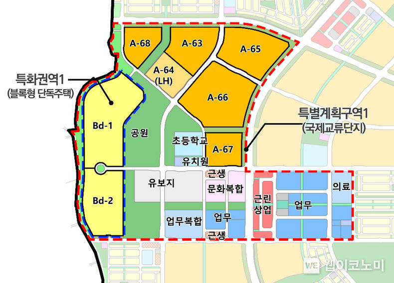 평택 고덕 토지이용계획도 2023.09.25 (출처 : 한국토지주택공사)