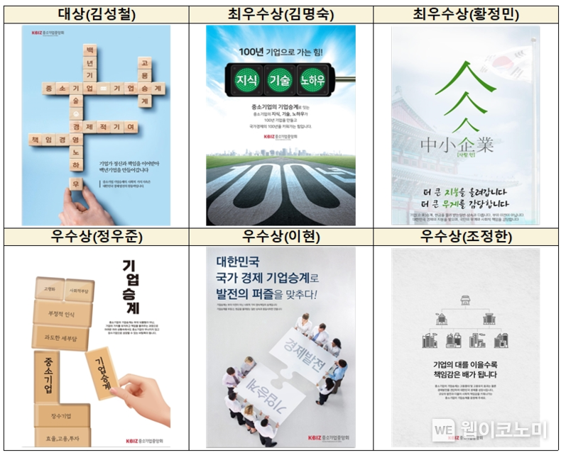 중기중앙회, 「중소기업 기업승계 인식개선 대국민 공모전」 수상작 발표. 2023.10.26. (출처: 중소기업중앙회)