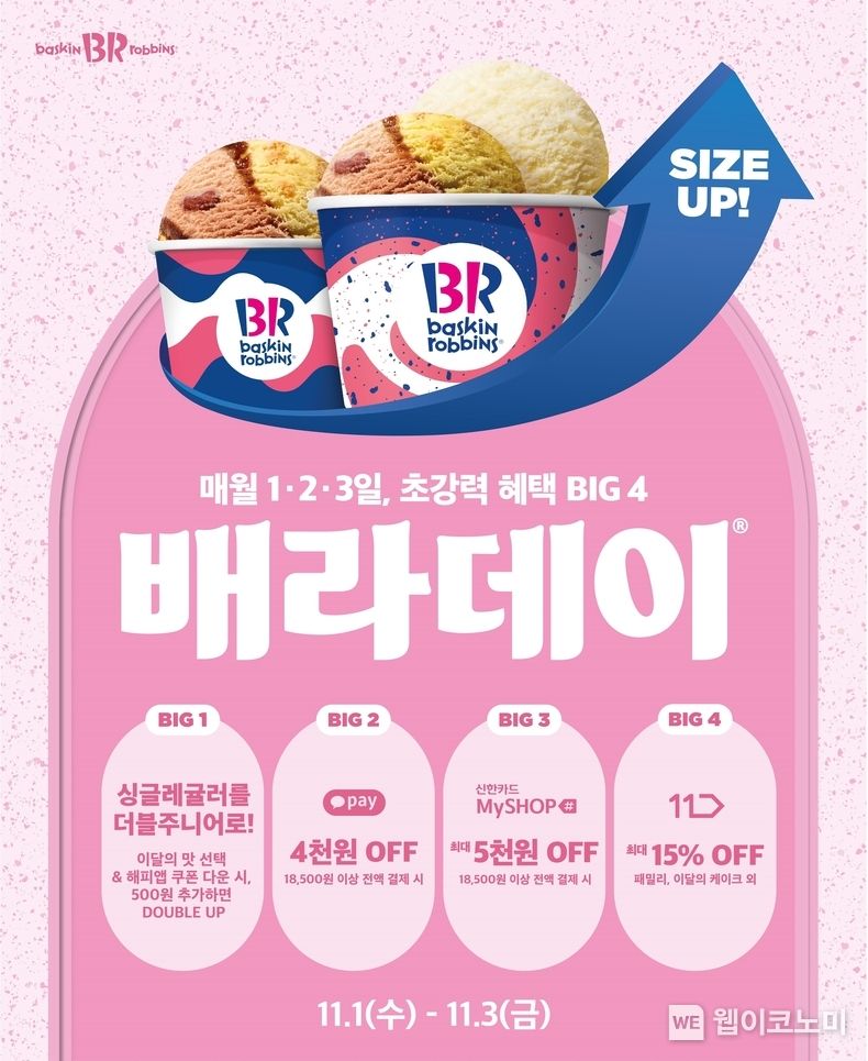 SPC 배스킨라빈스, 11월 ‘배라데이’ 프로모션 진행. 2023.10.31. (출처: SPC)