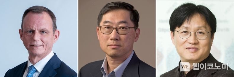 KAIST 글로벌 의사과학자 양성 토론회 발제자들 (왼쪽부터) 볼프람 고슬링 하버드 의대 HST 프로그램 디렉터, 김성국 스탠퍼드 의과대학 교수, 김하일 KAIST 의과학대학원 교수. 2023.10.31. (출처: KAIST)