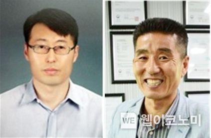 장유신 교수, ㈜케이케이티생명자원개발연구소 김기태 박사(왼쪽부터) 2023.10.31. (출처: 경상국립대학교)