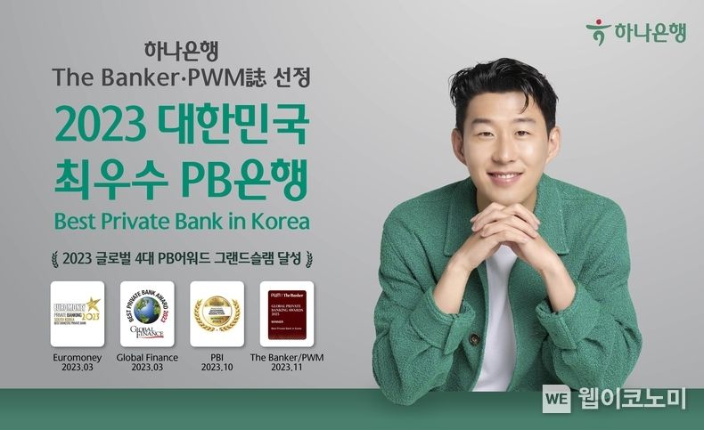 하나은행, The Banker·PWM誌 선정 『2023 대한민국 최우수 PB은행상』 연속 수상 2023.11.13. (출처: 하나은행)