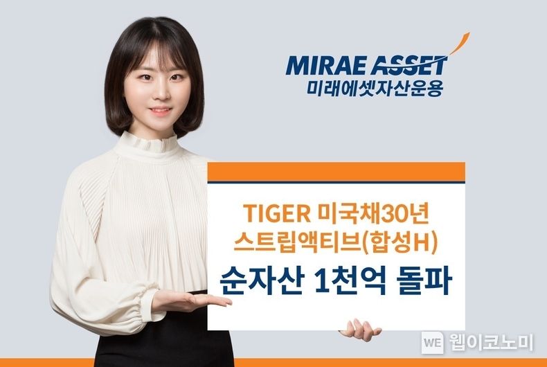TIGER 미국채30년스트립 순자산 1000억 돌파 2023.11.14. (출처: 미래에셋자산운용)