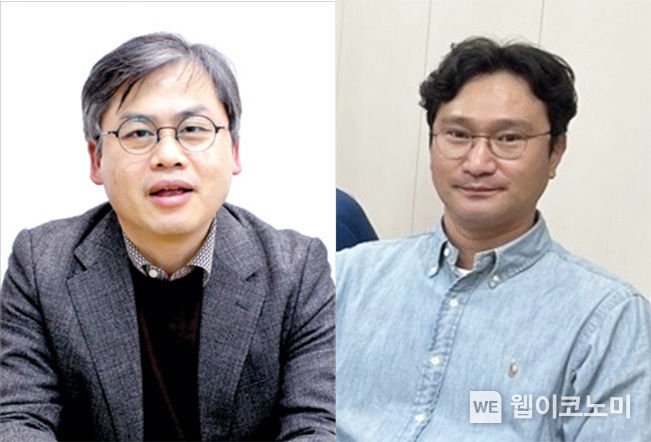 (왼쪽부터)서동철 교수, ㈜케이아그로 김명훈 대표이사 / 2023.12.05 (출처: 경상국립대학교)