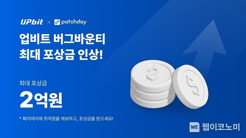 업비트, 버그바운티 3차 참가자 모집…최대 2억 포상 / 2023.12.15 (출처: 두나무)