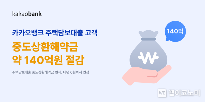 주택담보대출 중도상환해약금 면제 연장 / 2023.12.15 (출처: 카카오뱅크)