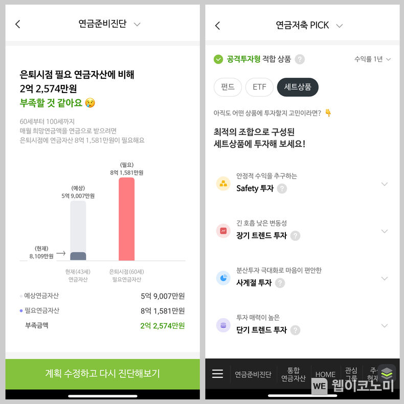 “여유로운 노후자산을 준비하려면?”… NH투자증권, 『연금준비진단, 연금상품PICK』 오픈 / 2023.12.18 (출처: NH투자증권)