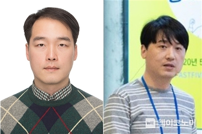 (왼쪽부터)이성진 교수, 주식회사 트리피노 염광윤 대표이사 / 2023.12.27 (출처: 경상국립대학교)