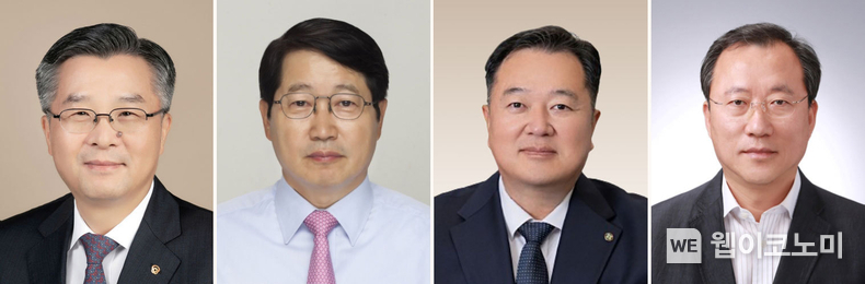 ‘KAIST 자랑스러운 동문상’ 수상자들 (왼쪽부터) 권혁웅 한화오션(주) 대표이사 부회장, 김영재 ㈜대덕 대표이사 사장, 김장성 한국생명공학연구원 원장, 이태억 KAIST 산업및시스템공학과 명예교수 / 2024.01.12 (출처: KAIST)