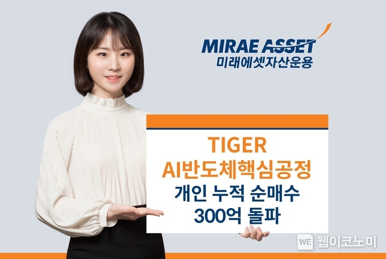 TIGER AI반도체핵심공정 개인순매수 300억 돌파 사진 / 2024.01.18 (출처: 미래에셋자산운용)