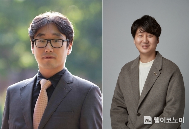 (왼쪽부터) 박치훈 경상국립대 교수, 최강민 비이제이실크 기업부설연구소장 / 2024.01.24 (출처: 경상국립대학교)