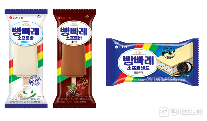 빵빠레 소프트바 2종(바닐라, 초코) 소프트샌드 쿠앤크 / 2024.01.30 (출처: 롯데웰푸드)