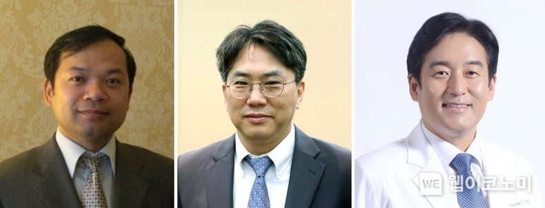 (왼쪽부터) 콴젱 리 하버드의대 교수, 김선 서울대학교 컴퓨터공학부 교수, 나군호 네이버 헬스케어 연구소장 / 2024.02.05 (출처: KAIST)
