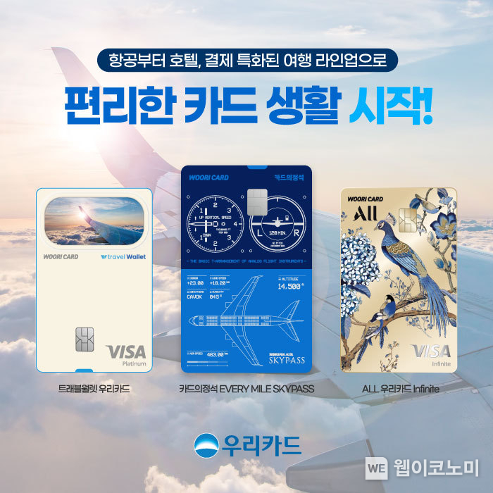 항공부터 호텔, 결제 특화된 여행 라인업으로 편리한 카드 생활 시작! / 2024.02.14 (출처: 우리카드)
