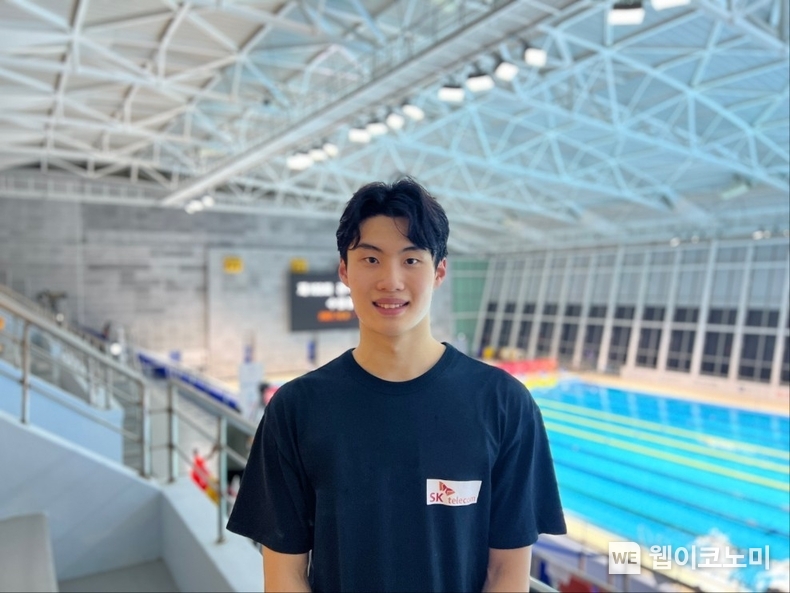 SKT 후원을 받고 있는 한국 수영의 간판 황선우 선수 / 2024.02.14 (출처: SK텔레콤)