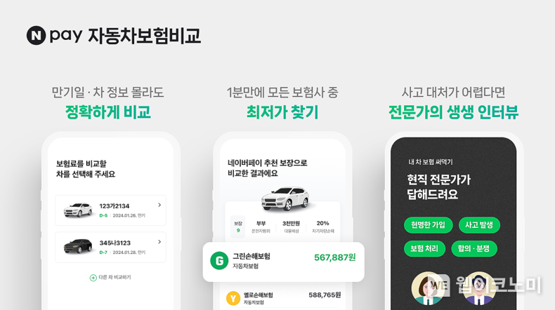 네이버페이 자동차보험 비교 / 2024.02.15 (출처: 네이버페이)