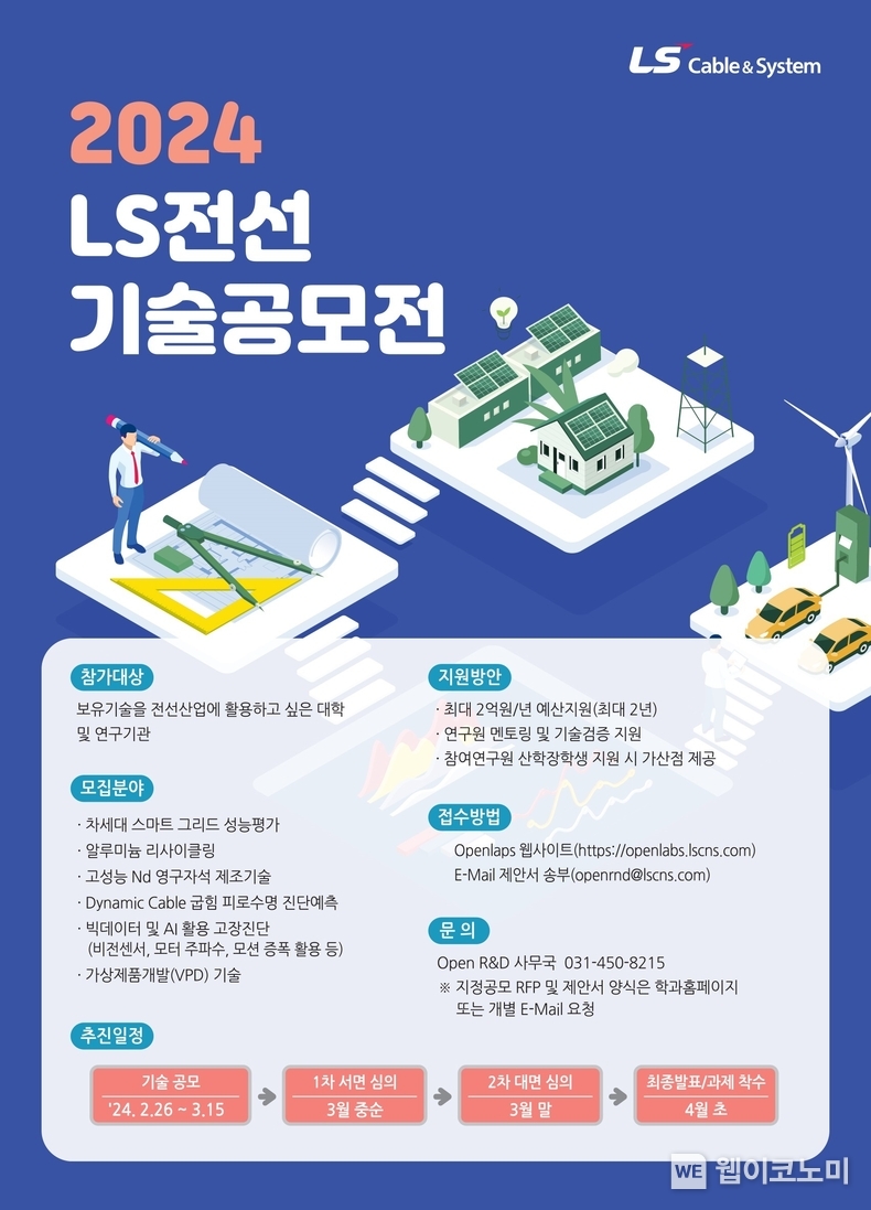‘2024년 LS전선 기술공모’ 포스터 / 2024.02.26 (출처: LS전선)