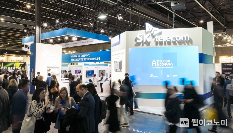 SK텔레콤은 MWC24의 부대행사인 4YFN(4 Years from Now)에서 “Global AI Company, Collaborate with Startups”를 슬로건으로 글로벌 진출을 희망하는 15개의 AI 스타트업의 혁신 아이디어와 기술을 전 세계에 선보였다. / 2024.02.28 (출처: SK텔레콤)
