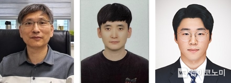 연구진(왼쪽부터 조윤제교수, 신진우 박사, 통합과정 박준현 씨
