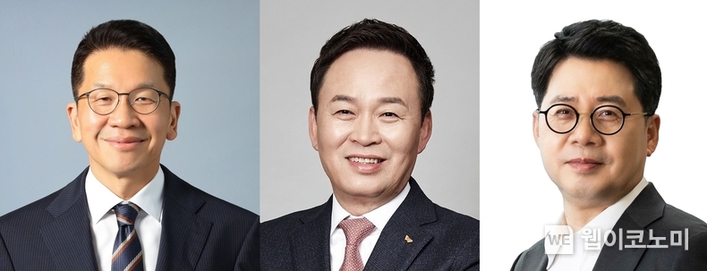 (왼쪽부터) 최창원 수펙스추구협의회 의장, 장용호 SK(주) CEO, 박상규 SK이노베이션 CEO / 2024.04.23 (출처: SK수펙스추구협의회)