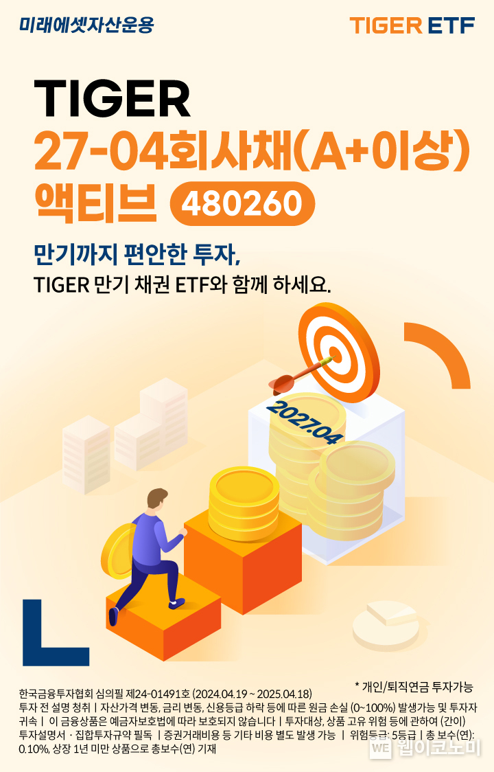 TIGER 27-04회사채(A+이상)액티브 / 2024.04.23 (출처: 미래에셋자산운용)