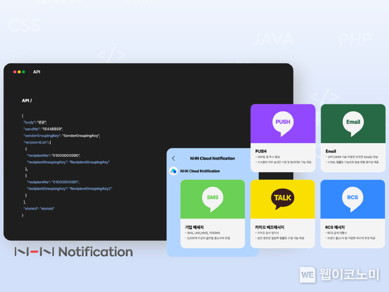  NHN클라우드, 패션 유통사·홈쇼핑·백화점에 NHN Cloud Notification 공급… B2B 메시지 시장 선도 / 2024.04.30 (출처: 엔에이치엔 클라우드)