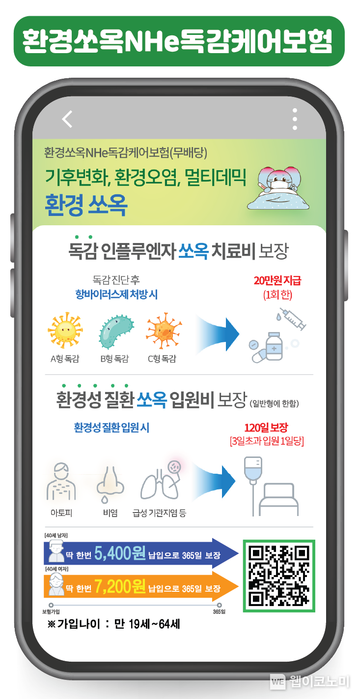 환경쏘옥NHe독감케어보험 이미지 / 2024.05.02 (출처: NH농협생명)