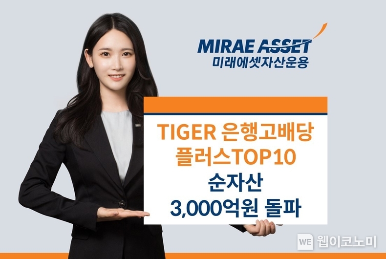 미래에셋, ‘TIGER 은행고배당플러스TOP10’ 순자산 3,000억원 돌파 / 2024.05.09 (출처: 미래에셋자산운용)