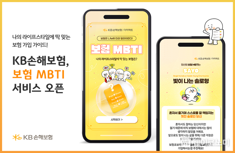 KB손해보험, 보장 분석 서비스 '보험 MBTI' 출시 / 2024.05.27 (출처: KB손해보험)