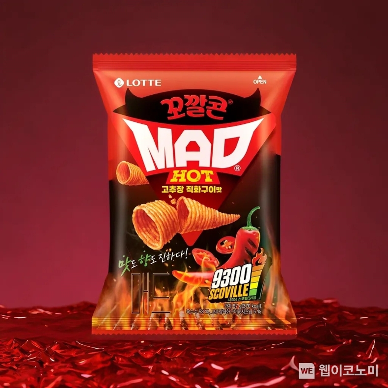 롯데웰푸드, ‘꼬깔콘 매드핫(MAD HOT) 고추장 직화구이맛’ 제품 이미지 / 2024.05.28 (출처: 롯데웰푸드)
