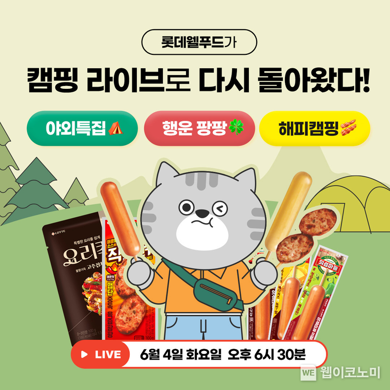네이버 쇼핑 라이브 조성이미지 / 2024.06.04 (출처: 롯데웰푸드)