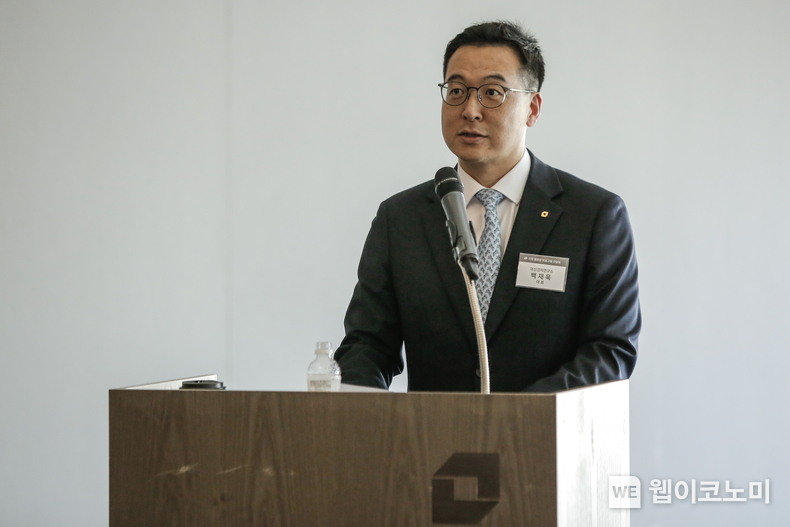 백재욱 대신경제연구소 대표가 기업 밸류업 프로그램 대응 간담회 개회사를 발표하고 있다. / 2024.06.07 (출처: 대신증권)