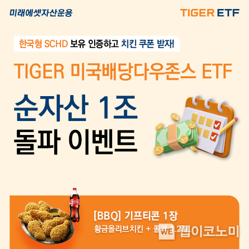 TIGER 미국배당다우존스 순자산 1조원 돌파 이벤트. / 2024.06.20 (출처: 미래에셋자산운용)