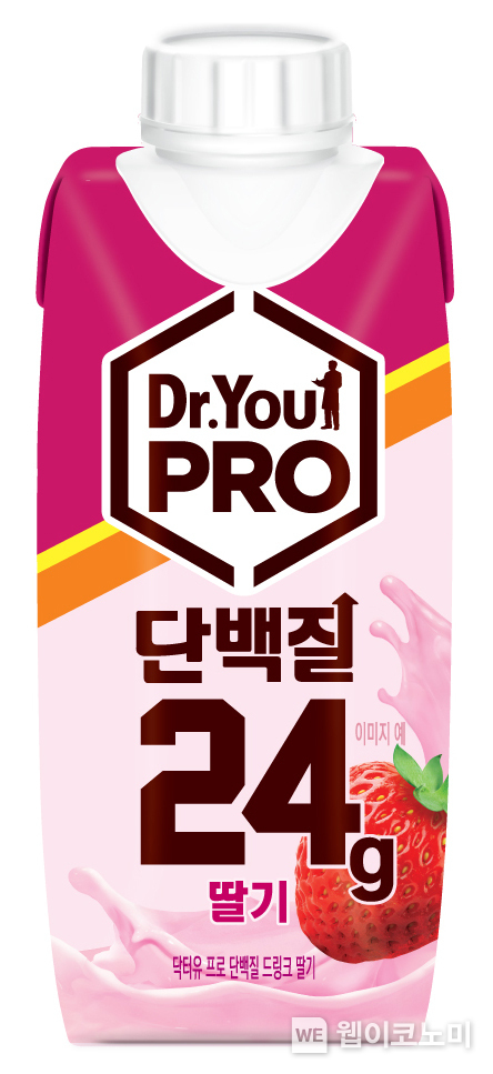 ‘오리온 닥터유PRO 단백질드링크 딸기’ 제품 이미지. / 2024.06.25 (출처: 오리온)