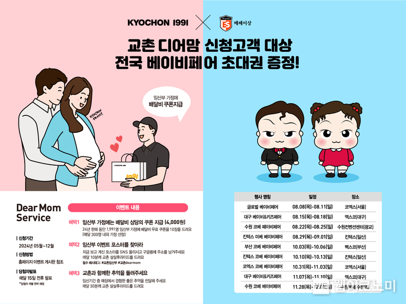 교촌 디어맘(Dear Mom) 이벤트 포스터 / 2024.08.02 (출처: 교촌에프앤비)