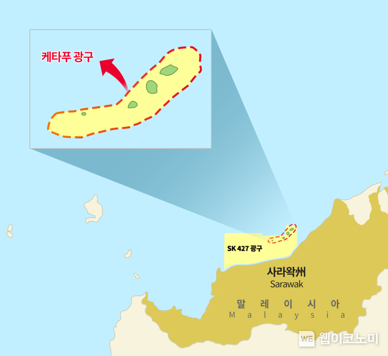 SK어스온 말레이시아 광구 위치도