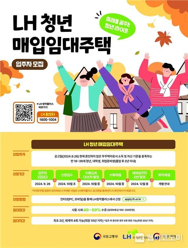 2024년 3차 청년 매입임대주택 홍보 포스터 / 2024.10.02 (출처: LH)