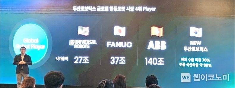 두산로보틱스 류정훈 대표이사 부사장 / 2024.10.21 (출처: 웹이코노미 김영섭 기자)