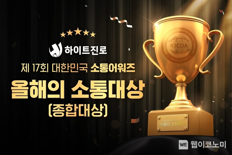 하이트진로, 제17회 대한민국소통어워즈 올해의 소통대상 수상 / 2024.11.07 (출처: 하이트진로)