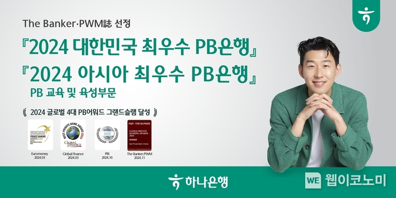 하나은행, The Banker·PWM誌 선정 『2024 대한민국 최우수 PB은행賞』 수상 / 2024.11.08 (출처: 하나은행)