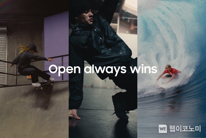 삼성전자의 2024 파리 올림픽·패럴림픽 캠페인 다큐멘터리 3부작 'Open always wins' 타이틀 이미지 / 2024.11.20 (출처: 삼성전자)