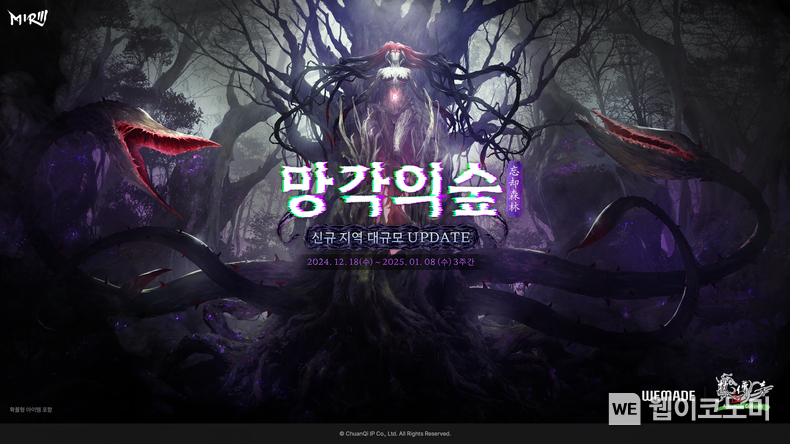 신규 지역 망각의 숲 업데이트 / 2024.12.18 (출처: ㈜위메이드)