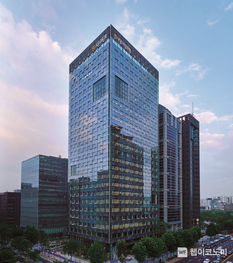 KB금융그룹 건물 전경.