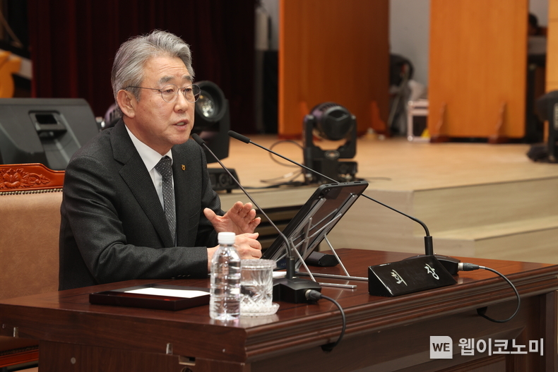 강호동 농협중앙회장이 ‘25년 범농협 신년 업무보고회에서 인사말을 전하고 있다. / 2025.1.7 (출처: 농협중앙회)