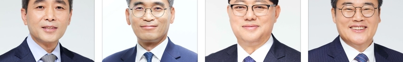 (왼쪽부터) 백창열 부행장, 김규섭 부행장, 이건홍 부행장, 이승은 부행장 / 2025.01.16 (출처: IBK기업은행)