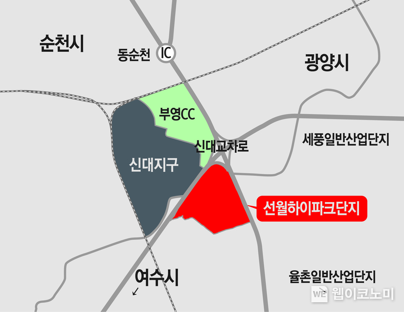 선월하이파크단지 위치도 (출처: 중흥그룹) / 2025.05.08