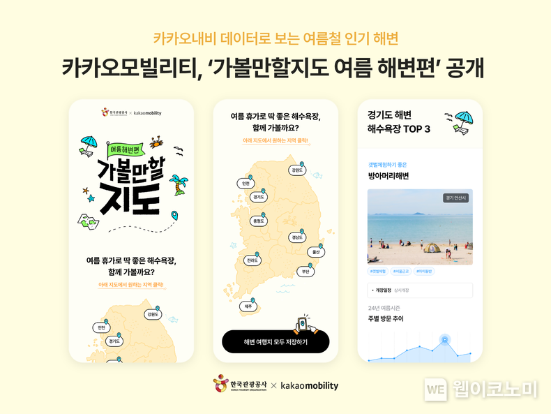 카카오모빌리티X한국관광공사, 휴가철 맞이 ‘가볼만할지도 여름해변편’ 공개 (출처: 카카오모빌리티) / 2025.07.01