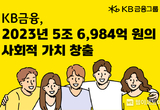 KB금융, 지난해 5조 6,984억 원의 사회적 가치 창출