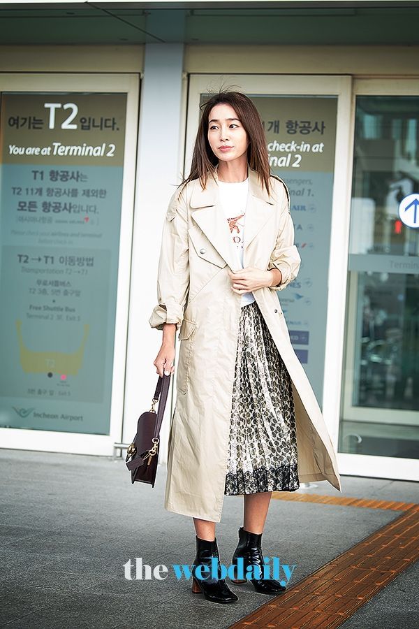 이민정, 인천국제공항 출국 현장